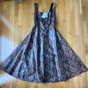NEW 7 For All Mankind Faux Leather Snakeskin Dress
